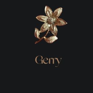 Vintage Gerry leaf brooch